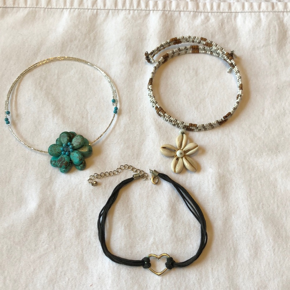 3 choker necklaces